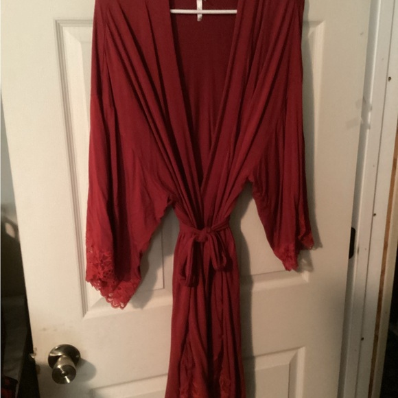 Soma Ribbed Robe Red Soma | Intimates & Sleepwear | Romantic Red Robe From Soma | Poshmark